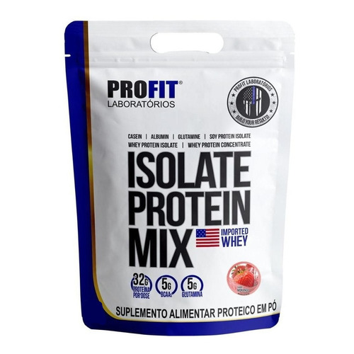 Suplemento en polvo ProFit Laboratórios  Isolate Protein Mix proteínas sabor frutilla en doypack de 900g