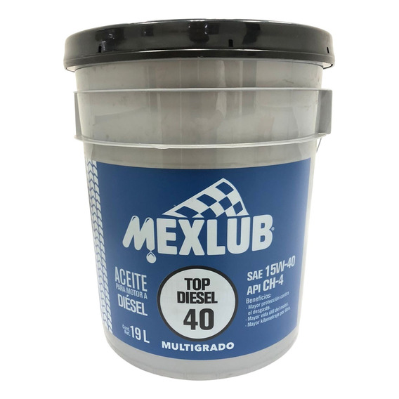 Aceite para motor Mexlub 15W-40 para camiones y buses de 1 unidad