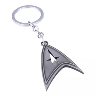 Chaveiro Star Trek - Logo Cinza - Metal