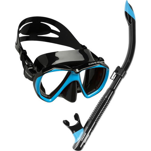 Combo Visor Ranger Tao Cressi Para Buceo Negro / Azul