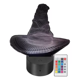 Lámpara Led Sombrero Harry Potter 3d Rgb Personalizada