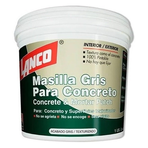 Masilla Concreto 1.0 Kg ( 946m| )lanco