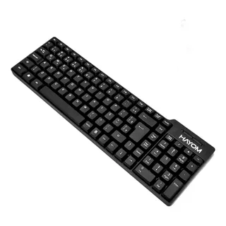 Teclado Com Fio Usb 103 Teclas Abnt2 Hayom Modelo Tc3201 Cor De Teclado Preto Idioma Português Brasil