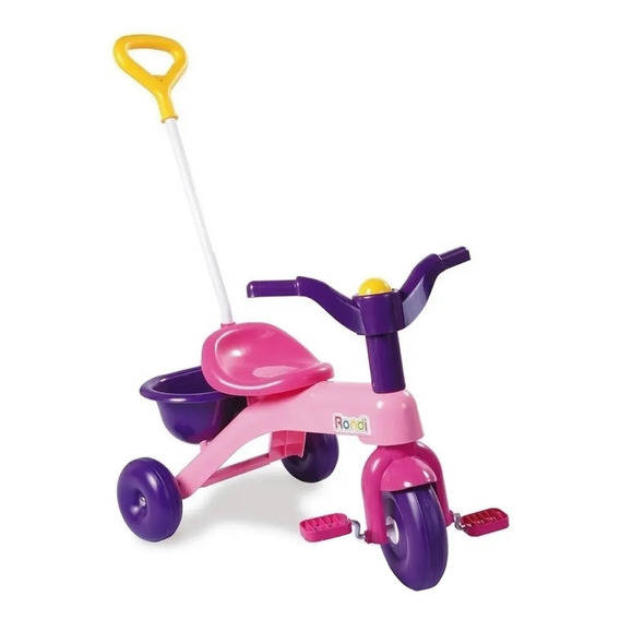 Triciclo Infantil Rondi 1er Triciclo c/Barra rosa y violeta