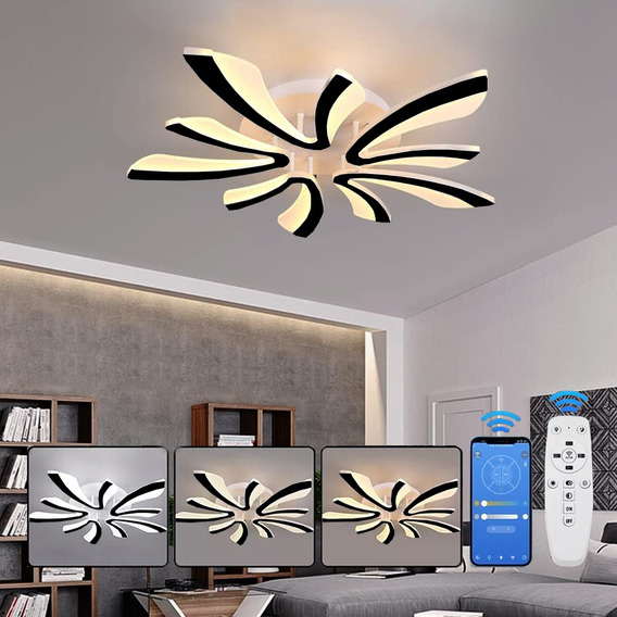 Regulable Lámpara Techo Moderna Dormitorio Sala Control App