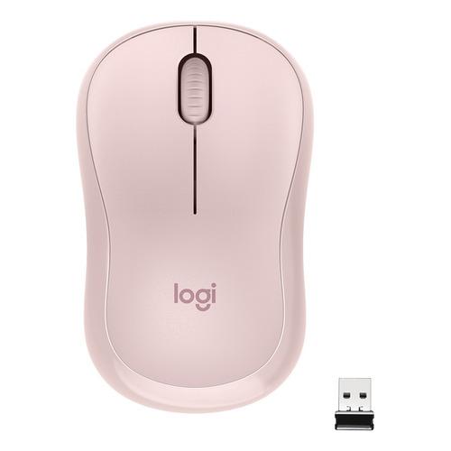 Logitech M220 Silent, Mouse Inalámbrico / 90% Más Silencioso Color Rosa