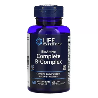 Complexo B Complex 60caps Life Extension Vitaminas Importada Sabor Sem Sabor