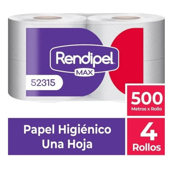 Papel Higiénico Industrial Rendipel Max 4x500 Mts Cod 52305