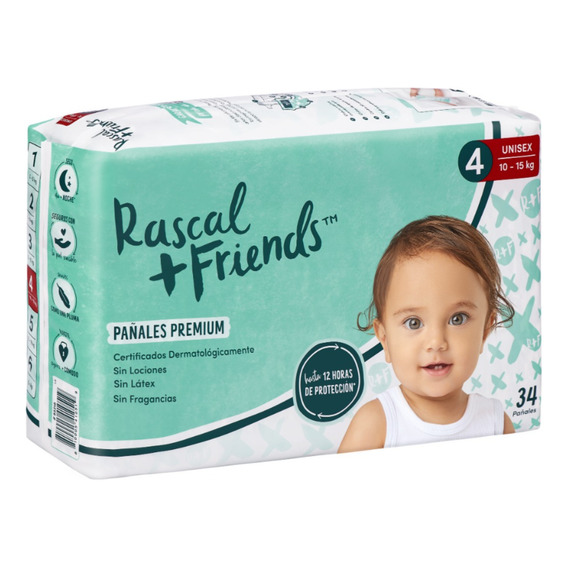 Pañales Bebé Rascal Friends T-4 - Unidad a $1612