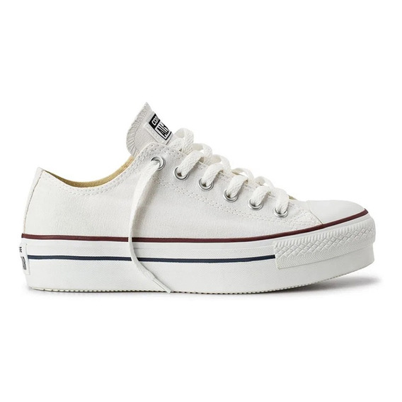 Championes Plataforma Converse Unisex Blanco