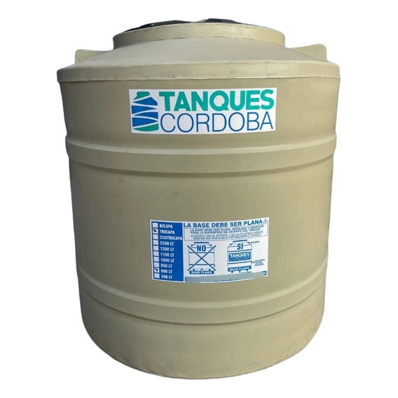 Tanque De Agua Cordoba Tricapa 600 Lts 96 Cm Alto 93 Cm Diam