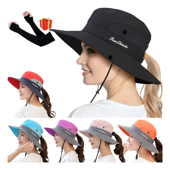 Sombrero Con Ala Ancha Y Protección Solar Para Hombre/mujer