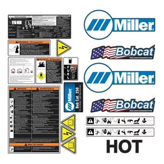 Kit De Calcomanías Para Miller Bobcat 250