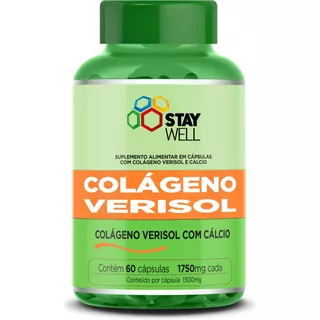 Colágeno Verisol 1300 Mg Con Tecnología Alemana De Calcio 100% Puro, 60 Cápsulas De Gelatina Blanda
