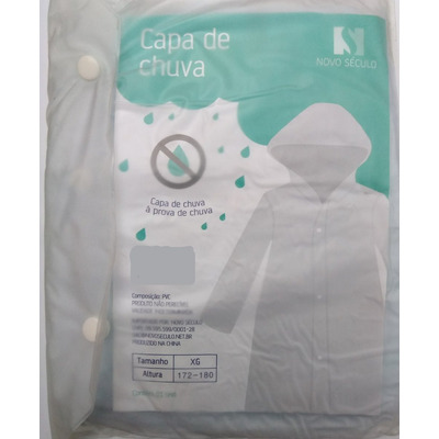 Capa De Chuva Resistente Transparente Com Capuz Frete Gratis