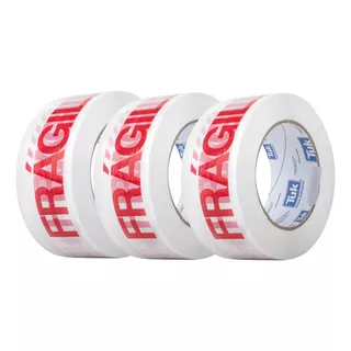 Pack 3 Cintas Adhesivas Empaque Frágil Tuk 48 Mm X 150 M