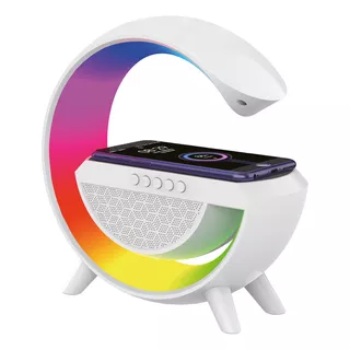 Lampara De Mesa Rgb Parlante Bluetooh Cargador Inalámbrico Bb-led