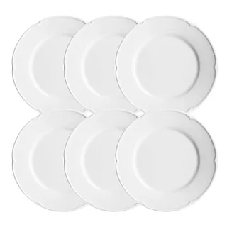 Plato Postre Porcelana 20 Cm Línea Provenza Verbano X6