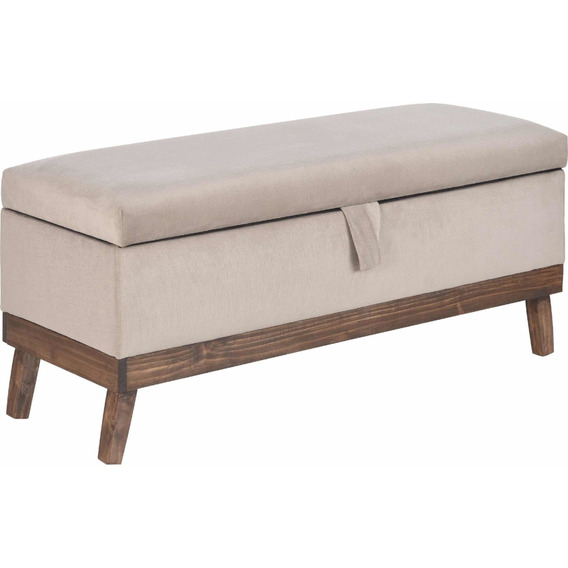 Banqueta Incy Beige Felpa Máxima Design