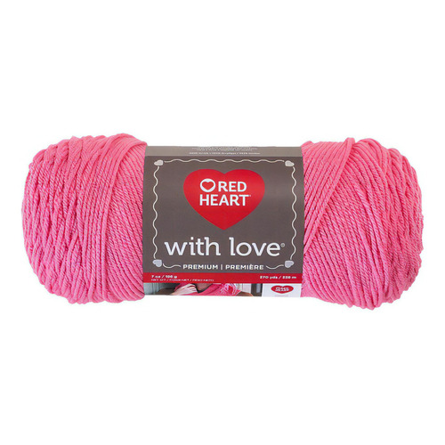 Estambre With Love Liso Ultra Suave Red Heart Coats Color 1704 Bubblegum