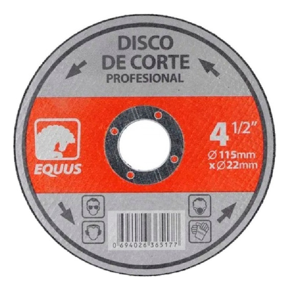 Discos De Corte Equus 4 ½''  115mm - Pack X 10 Unidades