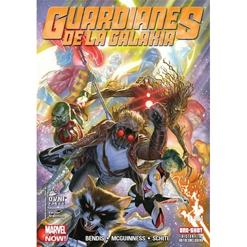 4. Guardianes De La Galaxia, De Bendis. Editorial Ovni Press, Tapa Blanda En Español