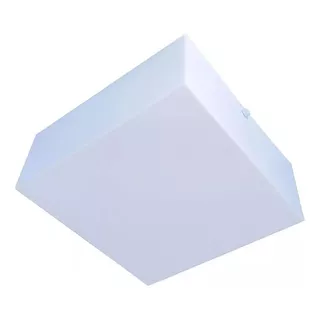 Plafon Acrílico Sobrepor Luminária 15x15 Liso Branco