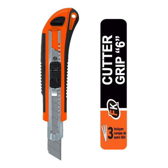 Cutter 6 Pulgadas Con Grip Navaja De Acero Truper 16977