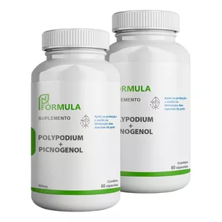 Kit Melasma Polypodium 300mg+picnogenol 300mg 2 Potes 60 Cps