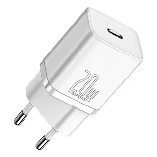 Carregador Mini Turbo Rápido 20w Baseus Usb-c Type-c Pd Qc Cor Branco