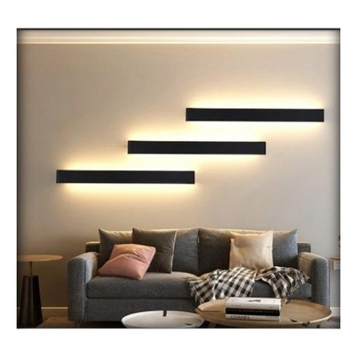 Aplique Led Lineal M Blanco Madera Indirecto Diseño Lito N-g