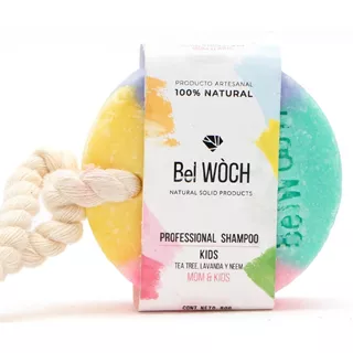 Shampoo Sólido Bel Wòch 100% Natural En Barra Pekes