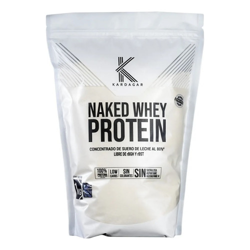 Proteina Kardagar Naked Whey Baja En Carbohidratos 1kg Sabor Sin Sabor
