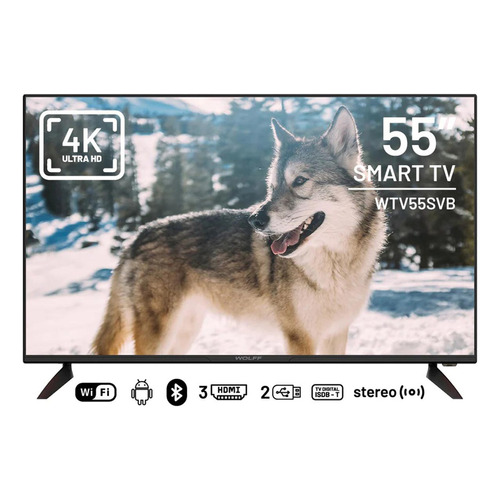 Televisor Wolff Smart Tv 55'' 4k Android 11.0 Wifi Wtv55svb