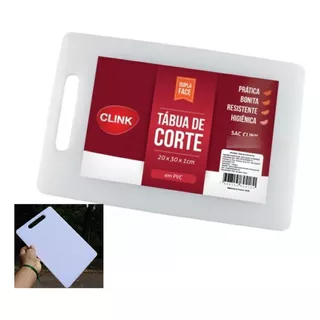 Tábua De Corte Carne Dupla Face Em Pvc Higiênica 20x30 Cm