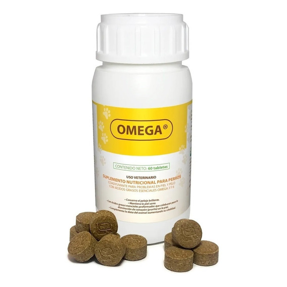 Omega 3 Y Ruiland Piel Y Pelo Para Perros 60 Tab Suplemento 