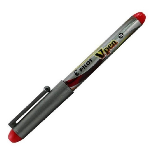 Lapicera A Pluma Pilot Vpen Descartable Color de la tinta Rojo Color del exterior Blanco