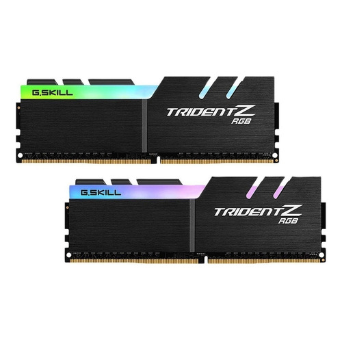 Memoria RAM Trident Z RGB gamer color negro 16GB 2 G.Skill F4-3600C19D-16GTZRB