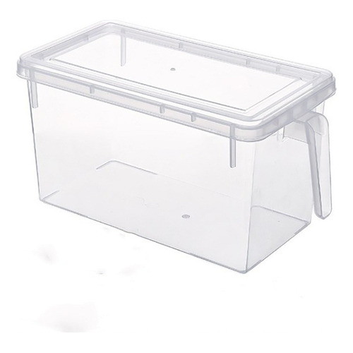 Caja Organizadora Para Refrigerador Con Tapa Y Mango - Cukin Color Transparente