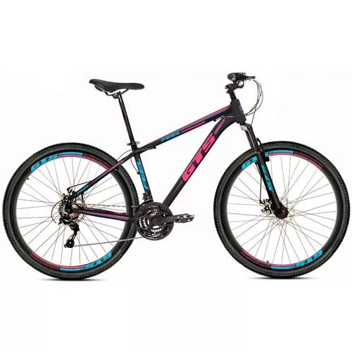 Bicicleta Aro 29 Gts Feel Freio À Disco 24 Marchas - Preto+Rosa