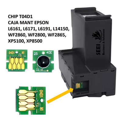 Chip T04d1 De Caja De Mant Para Impresora Epson L2860 L6161