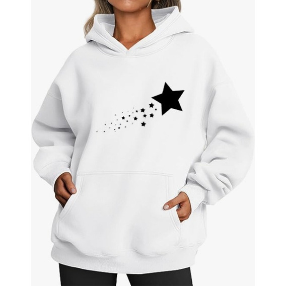 Sudadera Suelta Con Capucha  Moda Para Mujer Pentagram