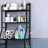 Estantes Armario Mueble Organizador Baño Inodoro Metal Acero IMBACK Color Negro