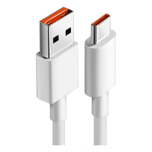 Cable Usb Tipo C Xiaomi 6a Naranja Color Blanco