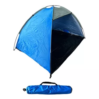 Carpa Playera Tipo Iglú Celeste Con Gris Claro Camping Color Azul