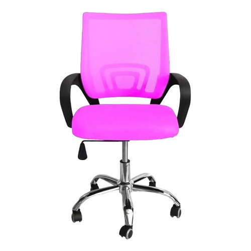 Silla de escritorio Tcweb Escritorio mesh giratoria ergonómica  rosa con tapizado de mesh