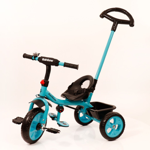 Triciclo Con Manija Direccional Bankshee Rainbow. Reforzado Color Azul