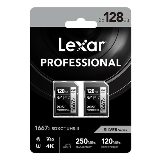  Tarjetas De Memorias 2 Dos Lexar Lsd128 Cb1667  X 128gb