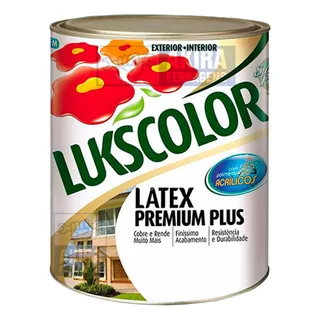 Tinta Latex Lukscolor 900ml Tradição Premium Plus Branco