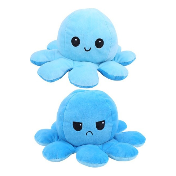 Peluche De Pulpo Reversible Expresa Tu Animo Sin Palabras.